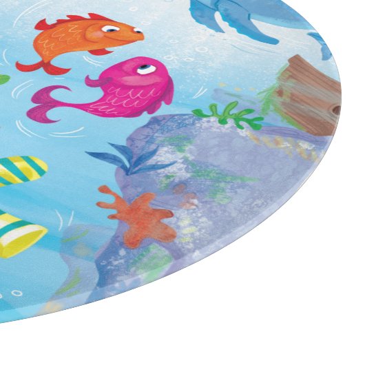 Planche À Découper En Bas Dans L'Océan (Coin)