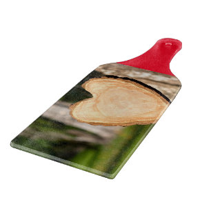 planche à découper en bois de cœur
