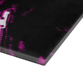 Planche à découper en cuir rose (Coin)