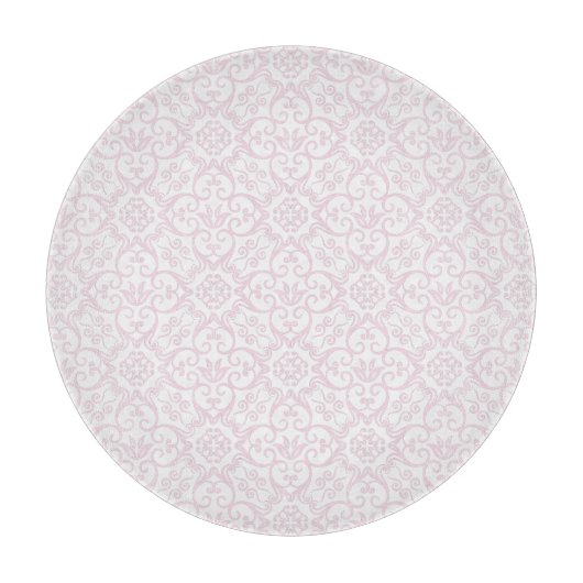 Planche à découper en damas rose (Devant)