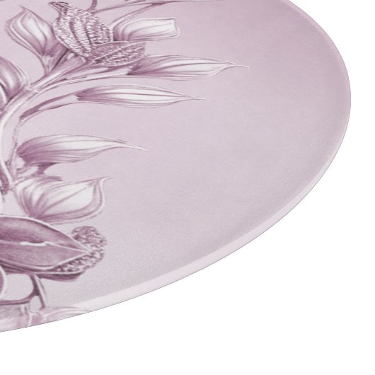 Planche à découper en feuillage rose (Coin)