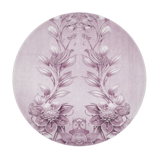 Planche à découper en feuillage rose (Devant)