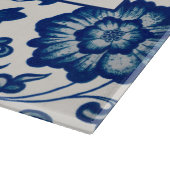 Planche à découper en fleurs de Chine bleu (Coin)