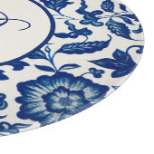 Planche à découper en fleurs de Chine bleu (Coin)
