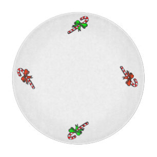 Planche à découper en forme de canne de bonbon com
