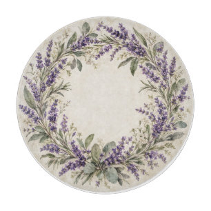 Planche à découper en forme de couronne florale de