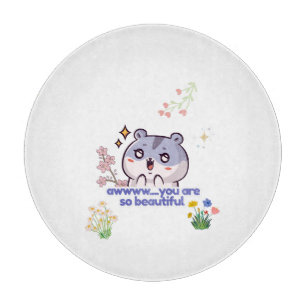 Planche à découper en forme de hamster au look mig