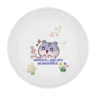 Planche à découper en forme de hamster au look mig