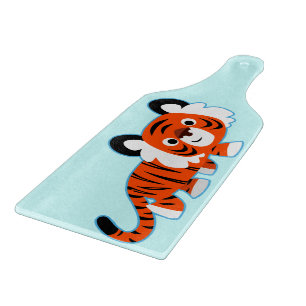 Planche à découper en forme de tigre de dessin ani