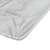 Planche à découper en marbre blanc et gris avec le (Coin)