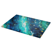 Planche à découper en marbre turquoise (Coin)