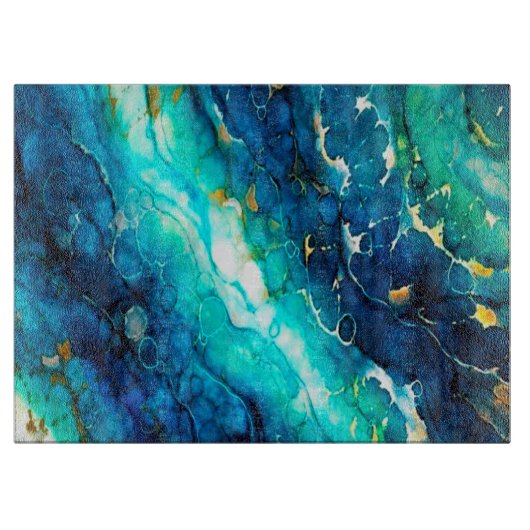 Planche à découper en marbre turquoise (Devant)