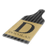 Planche à découper en monogramme tartan Douglas D (Coin)