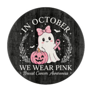 Planche À Découper En Octobre Nous Portons Le Fantôme Rose Halloween