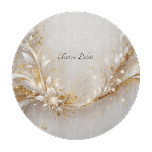 Planche à découper en or blanc