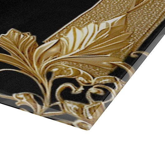 Planche à découper en or noir orné (Coin)