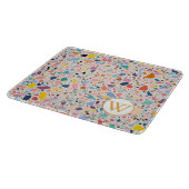 Planche à découper en terrazzo multicolore pastel (Coin)