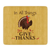 Planche À Découper En Toutes Choses Remercient La Turquie Thanksgivin (Devant)