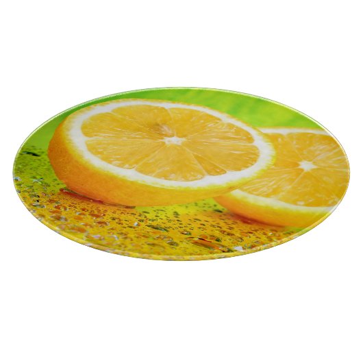 Planche à découper en tranches de citron et goutte (Coin)