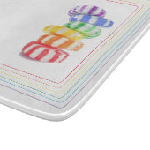 Planche à découper en verre 6x7 RAINBOW CANDY (Coin)