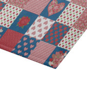 Planche à découper en verre à motif patchwork faux (Coin)