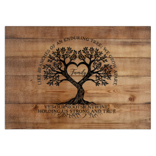 Planche à découper en verre Arbre de Vie Familial