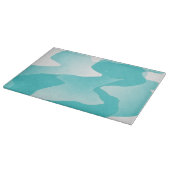 Planche à découper en verre Art abstrait Aqua Wate (Coin)