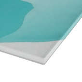 Planche à découper en verre Art abstrait Aqua Wate (Coin)