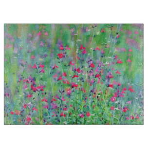 Planche à découper en verre Artsy Fleurs sauvages 