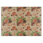 Planche à découper en verre aux épices de fêtes (Devant)