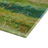 Planche à découper en verre avec art de vache Long (Coin)