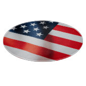 Planche à découper en verre avec drapeau américain (Coin)