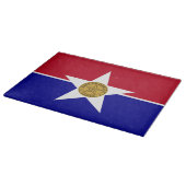 Planche à découper en verre avec Drapeau de Dallas (Coin)