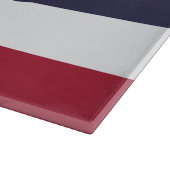 Planche à découper en verre avec Drapeau de la Tha (Coin)