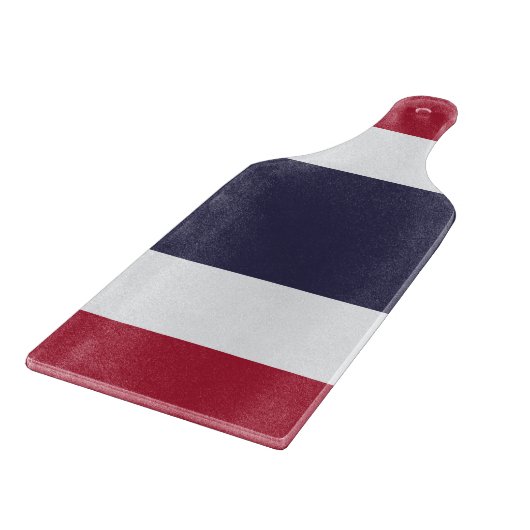 Planche à découper en verre avec drapeau de la Tha (Coin)