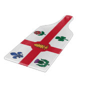 Planche à découper en verre avec drapeau de Montré (Coin)