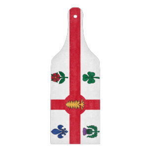 Planche à découper en verre avec drapeau de Montré