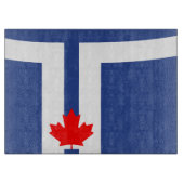 Planche à découper en verre avec drapeau de Toront (Devant)