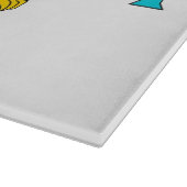 Planche à découper en verre avec Drapeau des Îles (Coin)