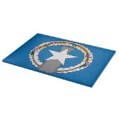 Planche à découper en verre avec Drapeau des Maria (Coin)