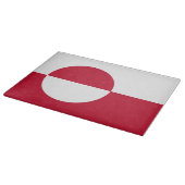 Planche à découper en verre avec Drapeau du Groenl (Coin)