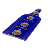 Planche à découper en verre avec drapeau du Kansas (Coin)