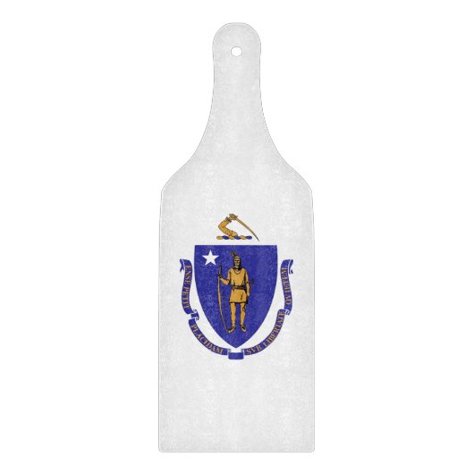 Planche à découper en verre avec drapeau du Massac (Devant)