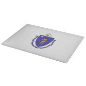 Planche à découper en verre avec drapeau du Massac (Coin)