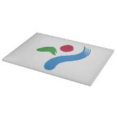 Planche à découper en verre avec le drapeau de Séo (Coin)