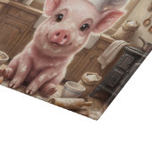 Planche à Découper en Verre Bébé Cochon Cuisine Dé (Coin)