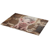 Planche à Découper en Verre Bébé Cochon Cuisine Dé (Coin)