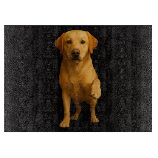 Planche à découper en verre Black 4 Luxe Labrador (Devant)