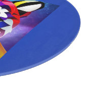 Planche à découper en verre bleu rond Alexander's (Coin)