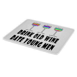 PLANCHE À DÉCOUPER EN VERRE BOIS DU VIEUX VIN, FRE
